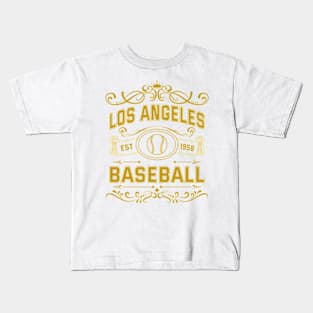 Vintage Los Angeles Baseball Kids T-Shirt